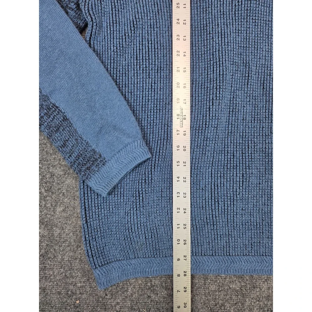 Carbon 2 Cobalt 1/4 Zip Sweater Mens XL Blue Cashmere Blend